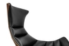 Fotel skórzany HOMMER KH1501100138 z podnóżkiem czarny