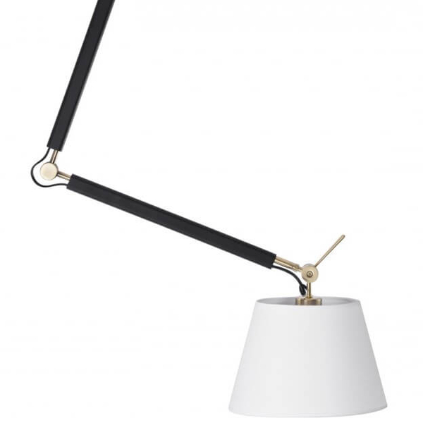 Salonowa lampa wisząca zestaw Zyta AZ4192+AZ2602 na wysięgniku biała czarna