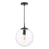 Kulista lampa wisząca Ripple SP72-RIP8808 szklana kula czarny przezroczysty