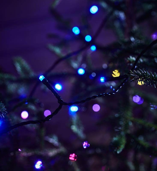 Choinkowe światełka girlanda 3m 200 LED 20W flash multikolor