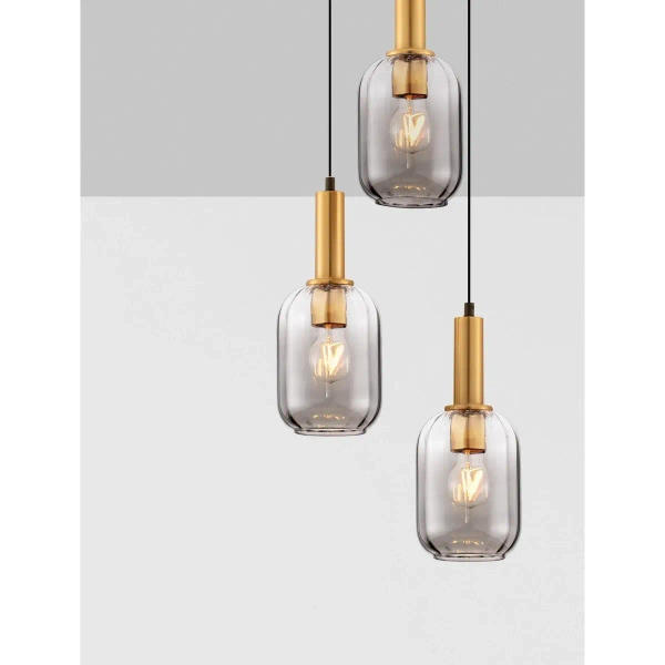 Potrójna lampa wisząca QUERISA LE45216 do jadalni złota