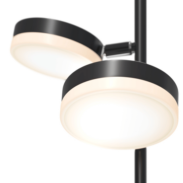 Lampa podłogowa prosta Fad MOD070FL-L12B3K LED 12W 3000K klosze czarne