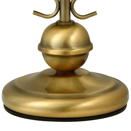 Retro lampa stołowa Flossi szklana do sypialni vintage brąz biała