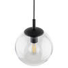 Wisząca lampa do kuchni Esme 3267 bańka czarna przezroczysta