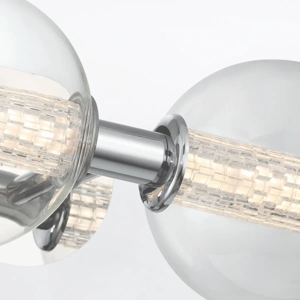 Ścienna lampa Atomo QN-ATOMO-3W-PC LED 13W 3000K IP44 bubble srebrny