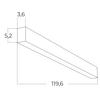 Metalowa lampa sufitowa Linelio AZ5663 Azzardo LED 40W 3000-6000K biała