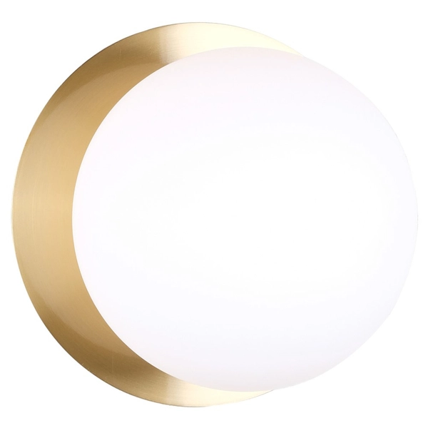 Ścienna LAMPA kula CAPE TOWN W01063BR Cosmolight kinkiet szklany do przedpokoju ball mosiądz