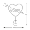 Stolikowa lampka dekoracyjna Neon FM-JNL01 Zumaline LED love serce czerwone
