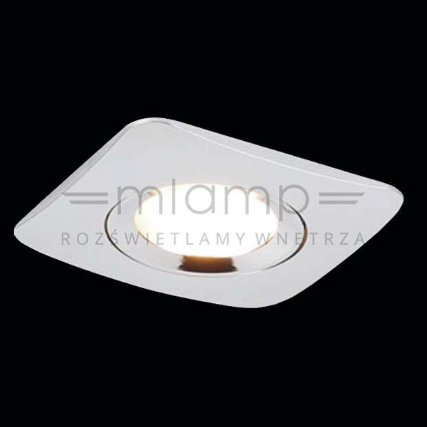 Oczko LAMPA sufitowa Bello IP44 Orlicki Design metalowa OPRAWA wpust kwadratowy chrom