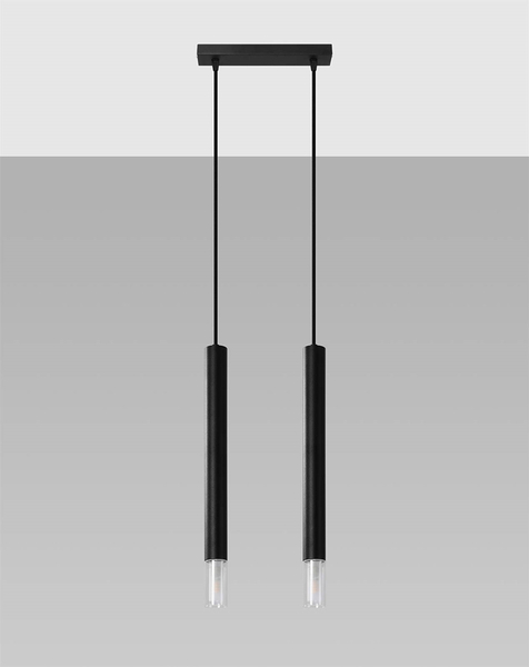 Czarna lampa wisząca SL.0961 minimalistyczne tuby do salonu