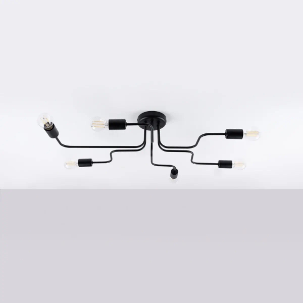 Loftowa lampa sufitowa VECTOR SL.1447 metalowa czarna