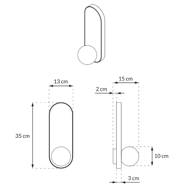 Łazienkowa lampa ścienna LEGRA 21408115 okrągła IP44 biała brązowa