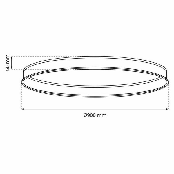 Okrągła szyna podtynkowa Magnetic Track ML8701 magnetyczna czarny