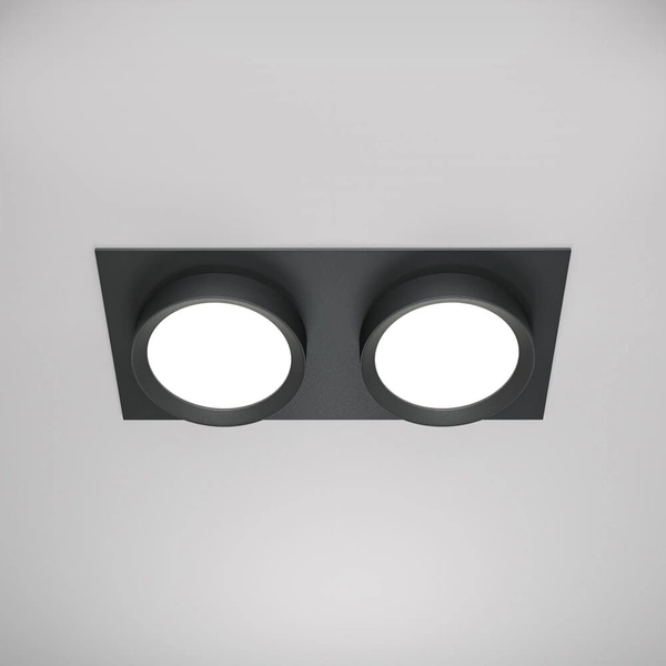 Podtynkowa lampa sufitowa Hoop DL086-02-GX53-SQ-B Maytoni podwójna czarny