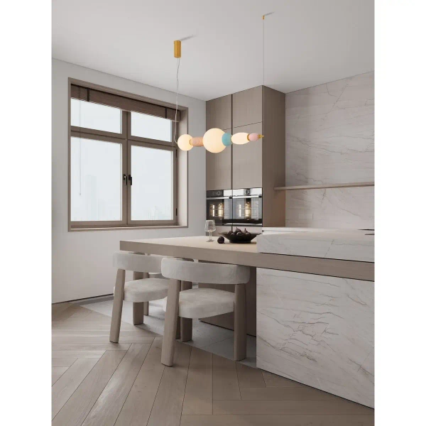 Ceramiczna lampa wisząca LAVERZO LE45228 LED 28W 3000K biala niebieska