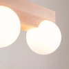 Podwójna lampa sufitowa BULBO SL.1683 drewniana biała 2xG9