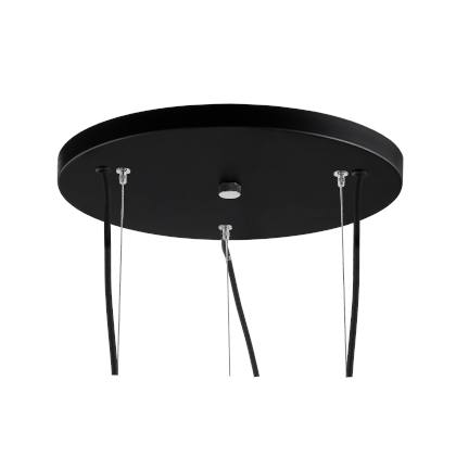 Wisząca LAMPA hygge ALUR 10734302 Kaspa skandynawska OPRAWA kulisty ZWIS szklane kule balls przezroczyste czarne