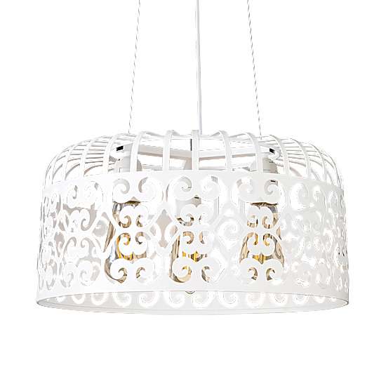 LAMPA wisząca ALESSANDRA 2163 Rabalux ażurowa OPRAWA metalowy zwis vintage biały