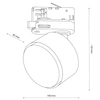 Regulowany reflektorek szynowy 3-fazowy Tracer 6060 TK Lighting biały