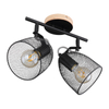 Sufitowa lampa kierunkowa Josina 54034-2 czarna drewno