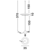 Podłogowo-sufitowa lampa ledowa VITICHI LE44645 LED 21W 3000K biała