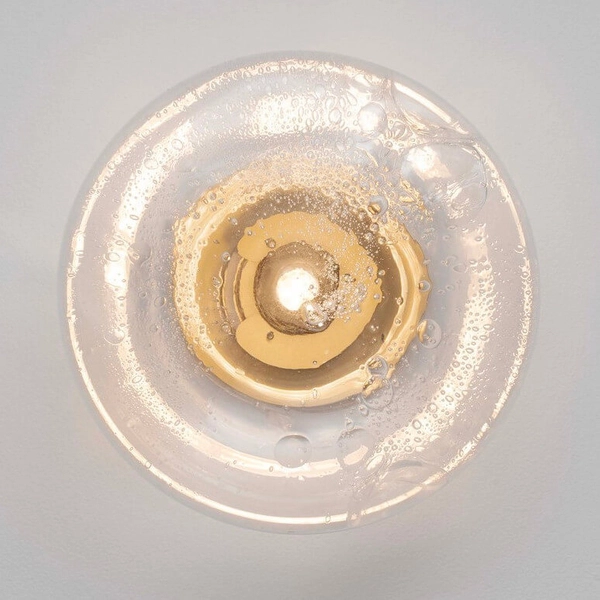 Kinkiet ścienny do jadalni NAYARIT LE44933 bańka szklana złota