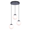 Czarna lampa wisząca CAMINA K-4746 szklane kule balls kaskada