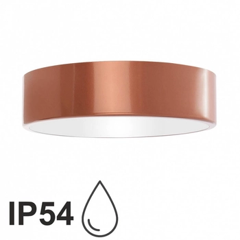 Okrągła lampa przysufitowa 137623620163 metalowa IP54 miedź