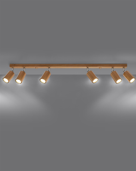 Drewniana lampa sufitowa SL.1032 ekologiczny spot do salonu