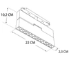 Lampa do szyn magnetycznych 3-fazowych 483 Domeno LED 12W 3000K czarna