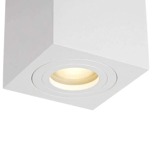 Łazienkowa lampa sufitowa Quardip metalowy downlight biały