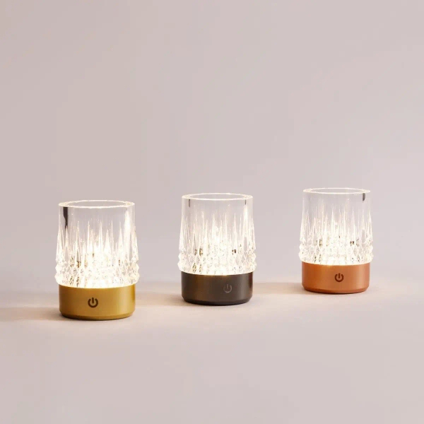 Bezprzewodowa lampka stołowa CRYSTAL NHTD-N08-G LED 1W 3000K IP44 złota OUTLET