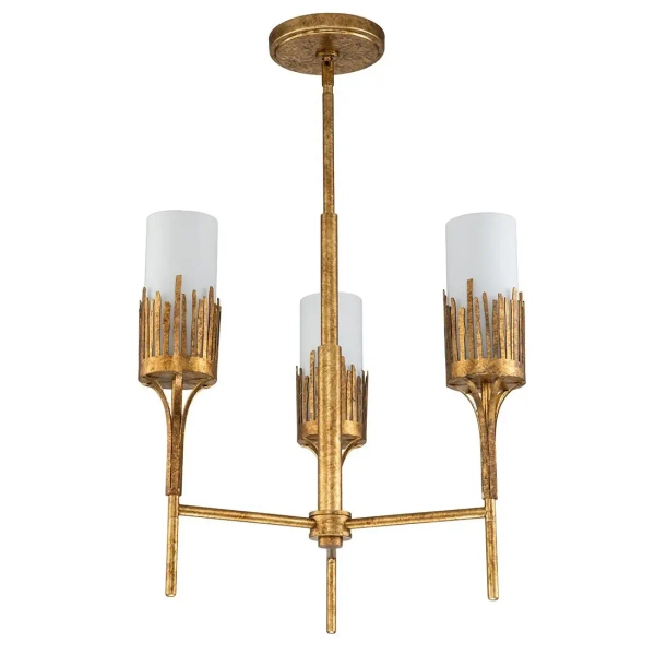 Potrójna lampa wisząca Sawgrass QN-SAWGRASS-3-DG-O tubki białe złote