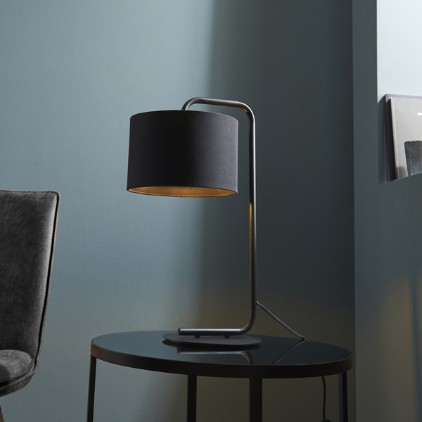 Lampa stołowa L&-192345 Light& nowoczesna z abażurem czarna