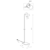 Lampa podłogowa do salonu Mono 7704 biały reflektorek metalowy