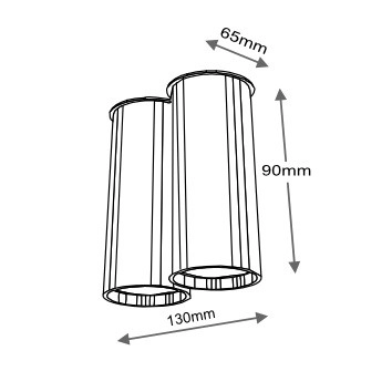 Plafon LAMPA sufitowa ARIDA 1112 Shilo natynkowa OPRAWA reflektorowa do łazienki tuby czarne
