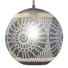 Orientalna LAMPA wisząca SFINKS 31-43283 Candellux ażurowa OPRAWA metalowa ZWIS marokański kula ball z wzorkami brązowa