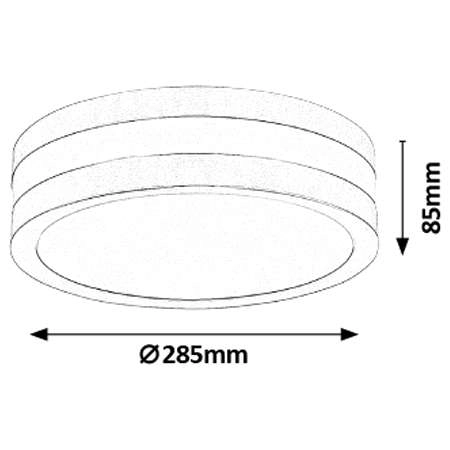 Zewnętrzna LAMPA sufitowa stropowa STUTTGART 8684 Rabalux okrągła OPRAWA metalowy plafon outdoor IP44 grafitowy