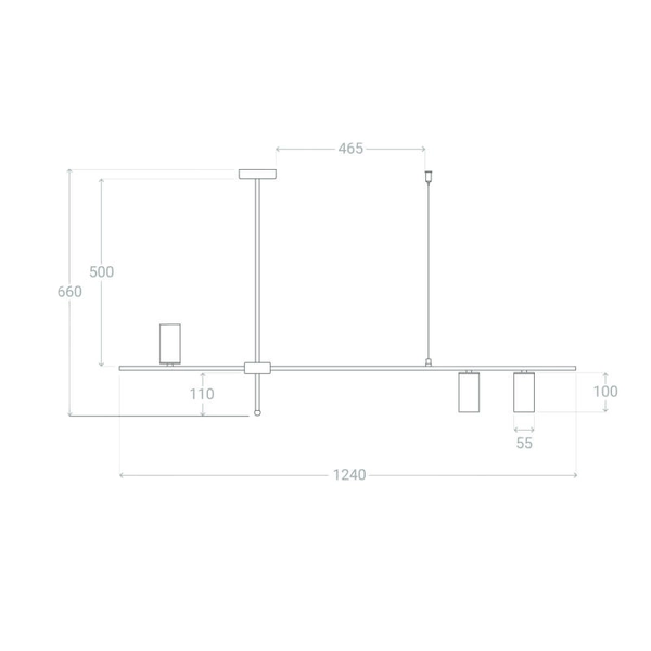 Nowoczesna lampa wisząca Cazzata ABR-LWL-CAZZ-Z tubki metalowe złote czarne