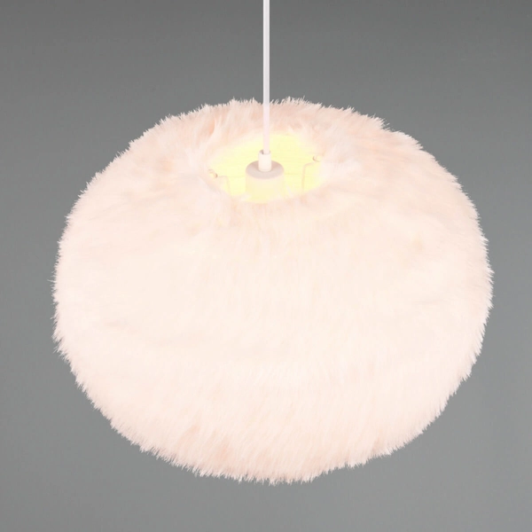 Lampa wisząca Furry R31581901 kulista pluszowa biały