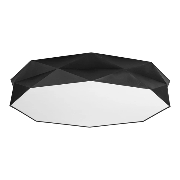 Geometryczny plafon do salonu Kantoor 4227 TK Lighting tkaninowy czarny