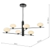 Molekułowa lampa wisząca Jasper JAS0622 kule białe czarne