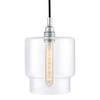 LAMPA wisząca LONGIS IV 10552109 Kaspa szklana OPRAWA zwis przezroczysty czarny