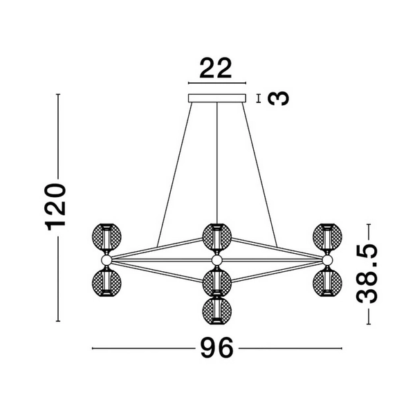 Lampa wisząca BOYA LE42738 LED z funkcją ściemniania czarna