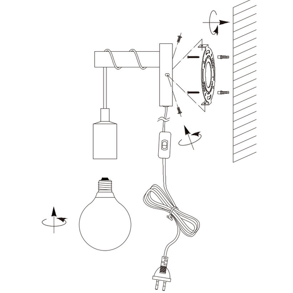 Dziecięca LAMPA ścienna PAULIEN 08227/01/35 Lucide metalowa OPRAWA 1-punktowa kinkiet niebieski