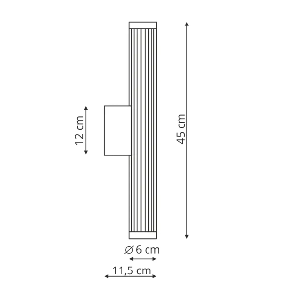 Nowoczesny kinkiet VENA LP-1010/1W-45 CF LED 8W CCT IP44 brązowy