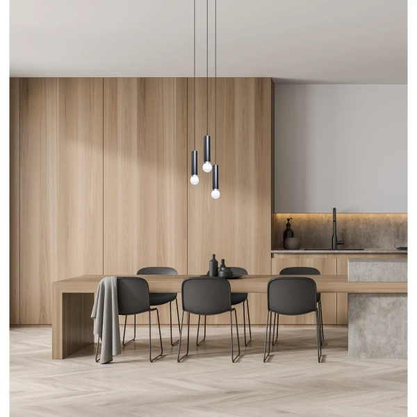 Nieregularne zwisy kule żyrandol Macera PND-33849-3R-BK czarny