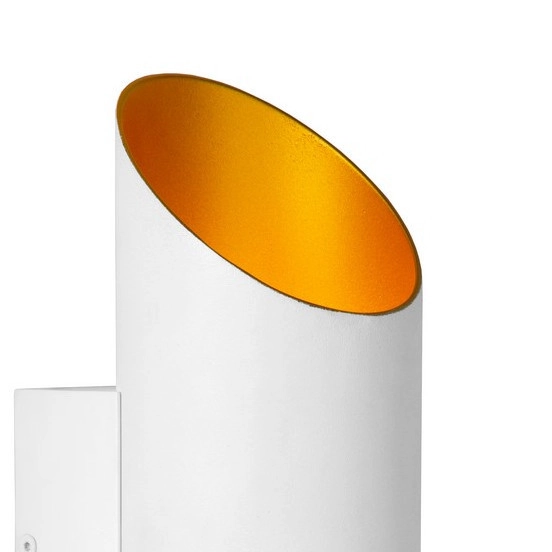 LAMPA ścienna QUIRIJN 09233/01/31 Lucide metalowa OPRAWA tuba kinkiet biały złoty