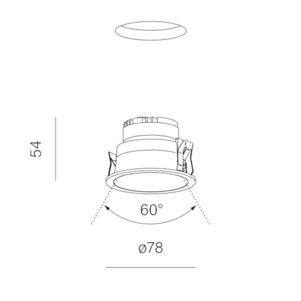 Sufitowa lampa wpuszczana oczko HOLLOW białe do łazienki LED 6W 3000K IP44 38057-M930-FW-00-13