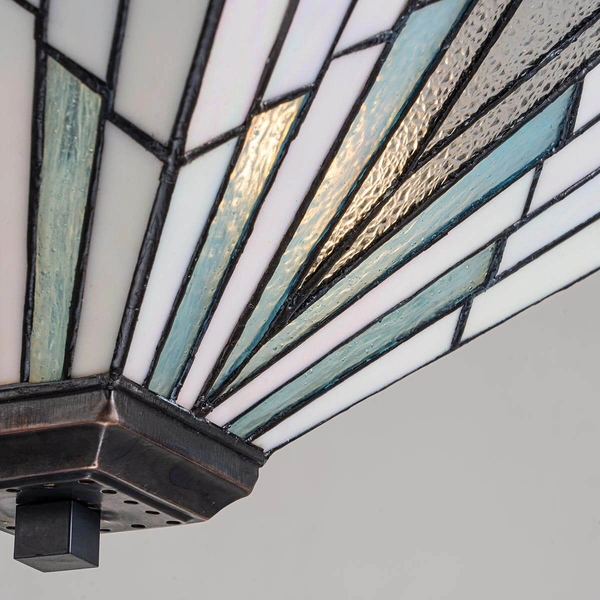 Witrażowa lampa wisząca Alderley TF-ALDERLEY-F-P Elstead szklana multikolor